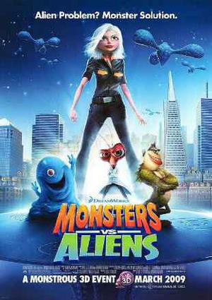 Monsters Vs Aliens Poster Monsters Vs Aliens 2009